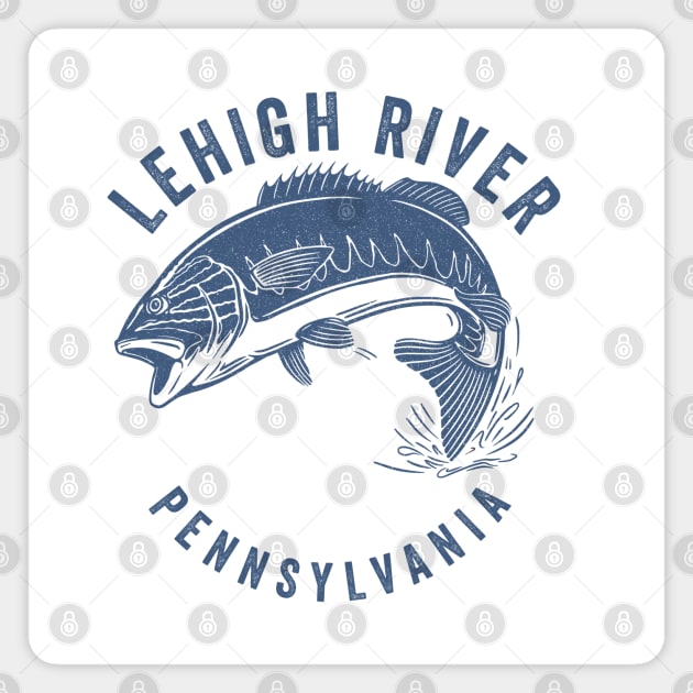 Lehigh River Pennsylvania Magnet by Eureka Shirts